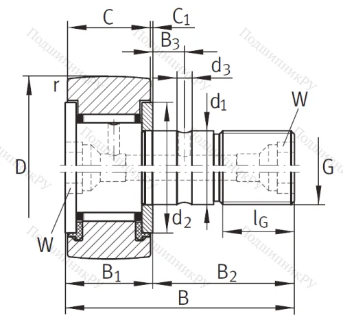 Подшипник KR 30 X PP A от производителя  INA