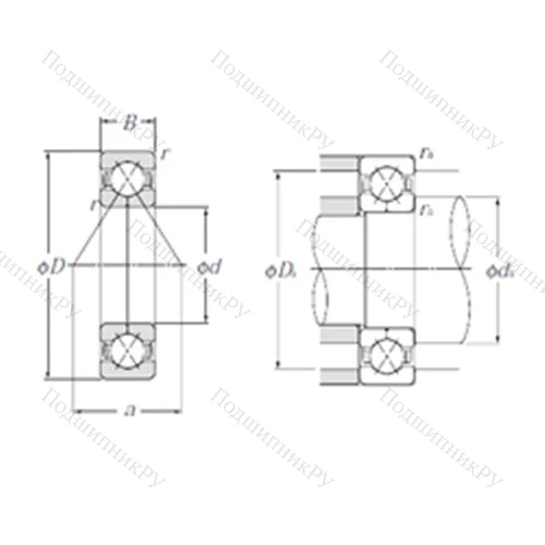 Подшипник шариковый радиально-упорный QJ 218