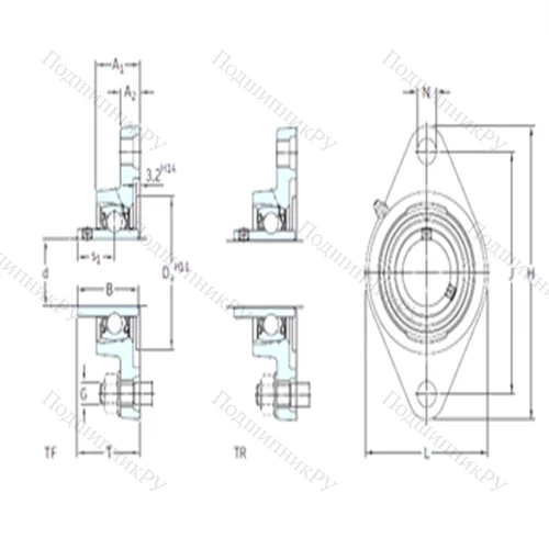 Подшипниковый узел шариковый радиальный FYTB 40 FM