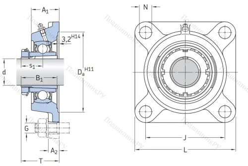Подшипниковый узел FYJ 55 KF в Нижневартовске