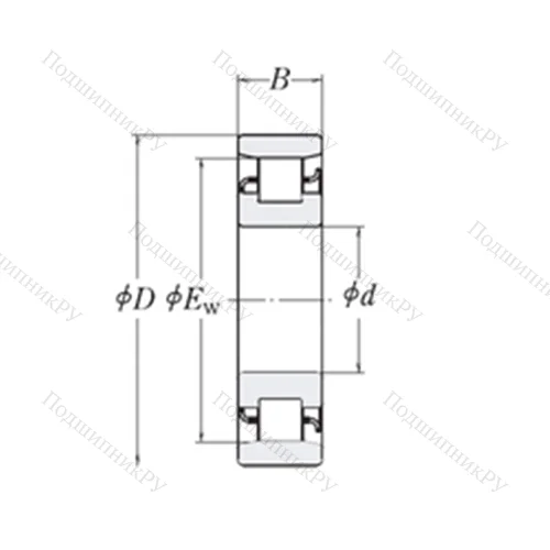 Подшипник роликовый радиальный LRJ 10