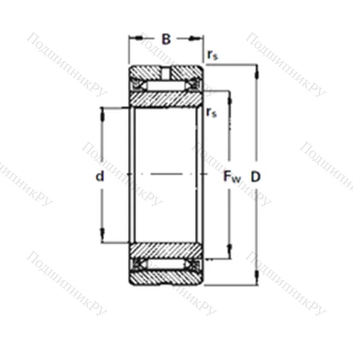 Подшипник игольчатый радиальный NA 3055