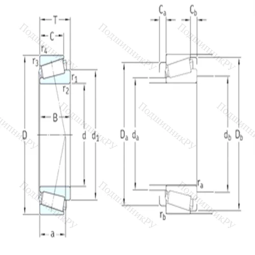 Подшипник роликовый радиально-упорный T 7FC 065/QCL 7C от производителя  SKF