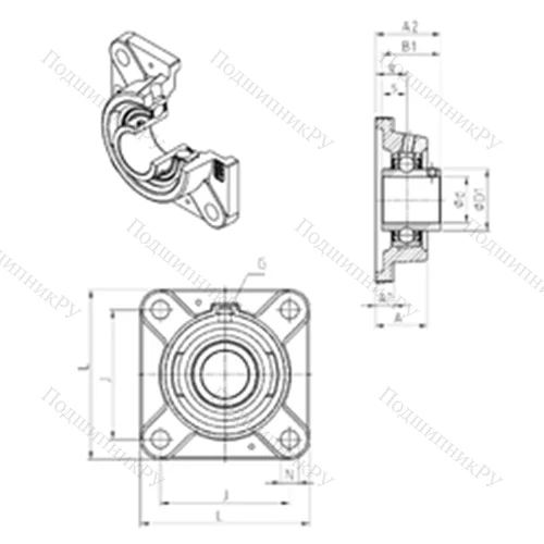 Подшипниковый узел шариковый радиальный UCFE 213