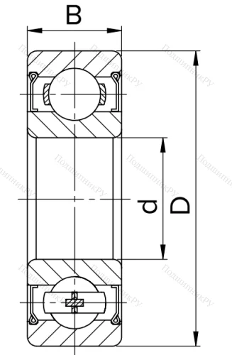 Миниатюрный шариковый подшипник 80016 T (606 ZZT) 9S29KT2OI7 в Нижневартовске