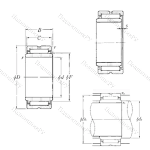 Подшипник игольчатый радиальный MR 182620+MI-151820