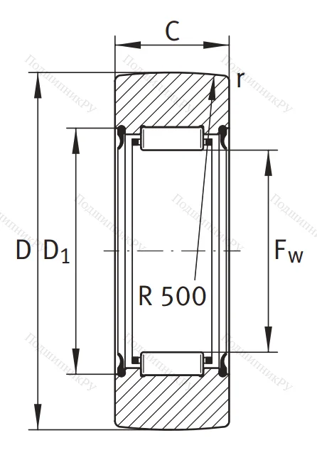 Игольчатый подшипник RNA 2202  2RSR