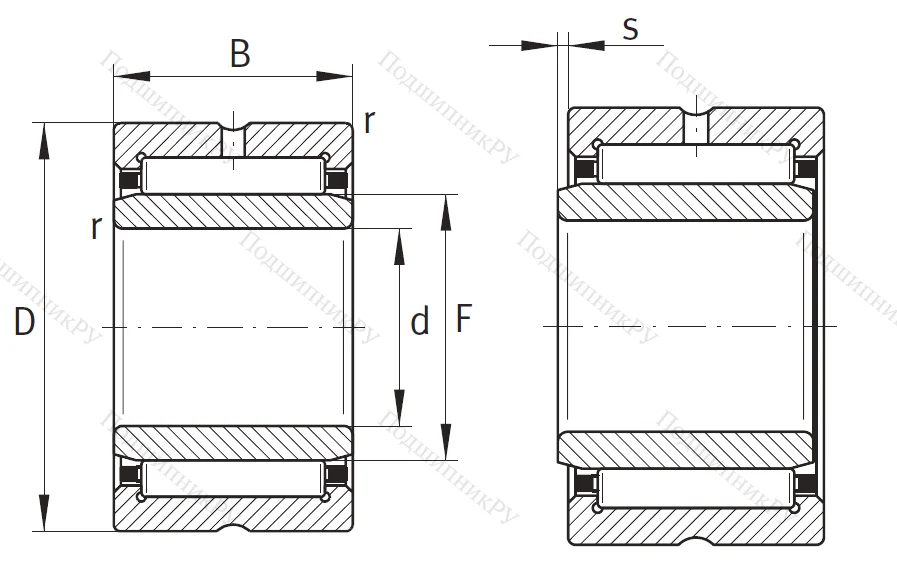 Игольчатый подшипник NA 4907 XL от производителя  INA