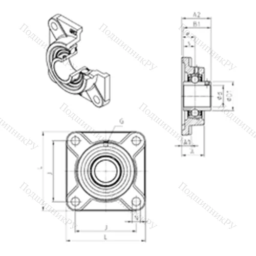 Подшипниковый узел шариковый радиальный UCF 205