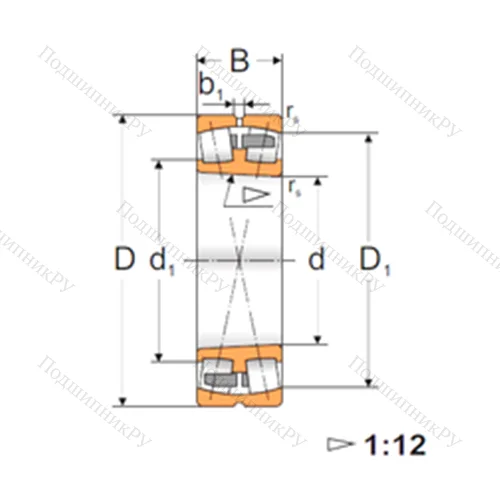 Подшипник роликовый радиальный самоцентрирующийся 22224 KMBW 33