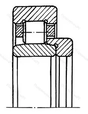 Подшипник NU 2236ECMA/C 4+H 2236 размер 180x320x98,/86 от производителя  SKF