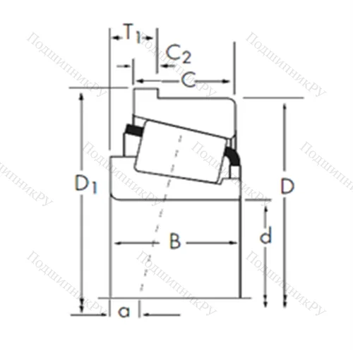 Подшипник роликовый радиально-упорный M 86649/M 86611-B от производителя  TIMKEN