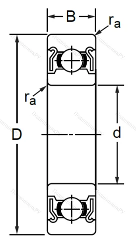 Миниатюрный шариковый подшипник SS 696 ZZ (1000096 Ю ZZ ГОСТ) в Нижневартовске