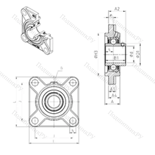 Подшипниковый узел шариковый радиальный UCFS 310