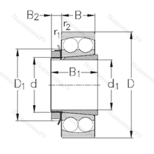 Подшипник шариковый радиальный самоцентрирующийся 1211-K+H 211