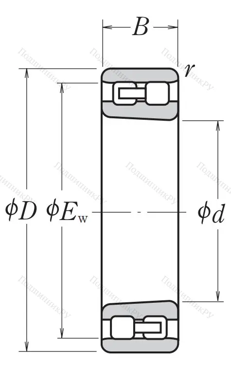 Роликовый цилиндрический подшипник NN 3012 TBKRE 44CC 0P 4 от производителя  NSK