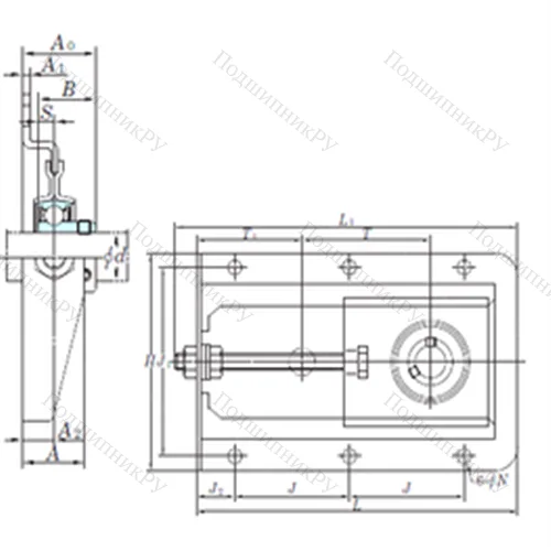 Подшипниковый узел шариковый радиальный SBPTH 203-90