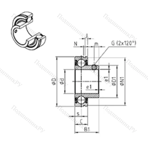 Подшипник шариковый радиальный CUS 207
