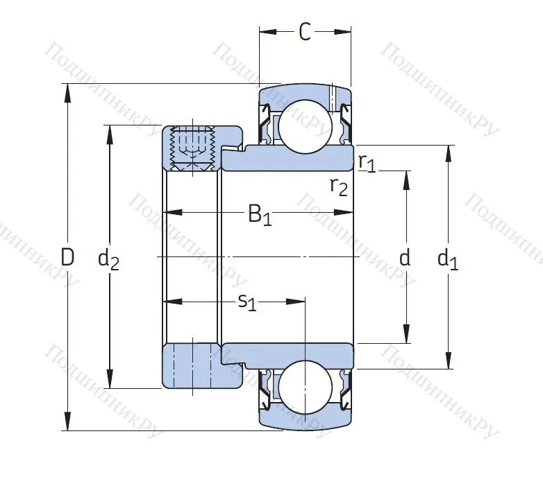 Корпусный подшипник YET 206-103 в Нижневартовске