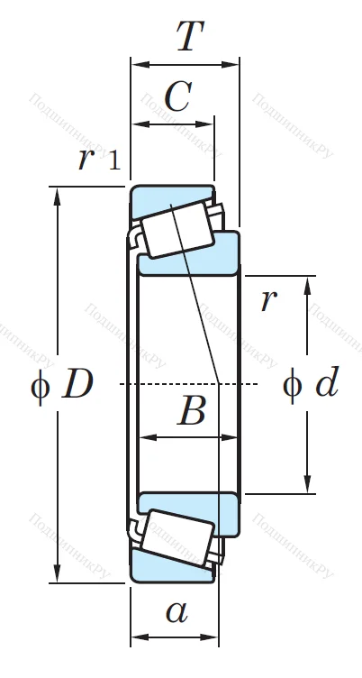 Конический роликовый подшипник HC 32908 JR-1LFT V4H4Z94UXQ