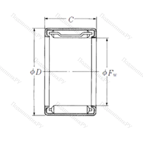 Подшипник игольчатый радиальный FJH-810