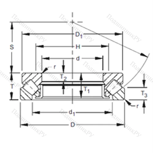 Подшипник роликовый упорно-радиальный 29326