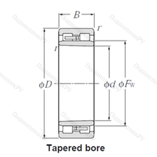 Подшипник роликовый радиальный NNU 4921K