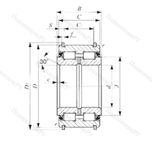 Подшипник роликовый радиальный NAS 5088UU