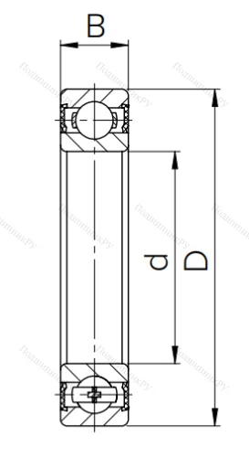 Шариковый однорядный подшипник 180317 (6317 2RS) в Нижневартовске