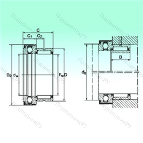 Подшипник комбинированный NKX 45 Z от производителя  NBS