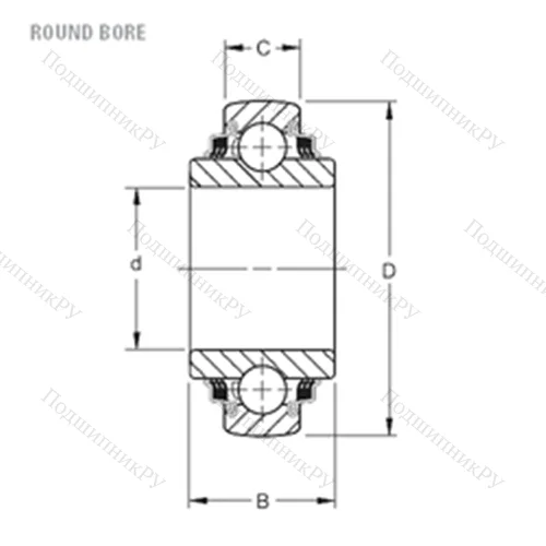 Подшипник шариковый радиальный W 208PPB 2