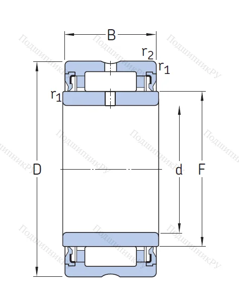 Игольчатый подшипник NA 4904 2RS