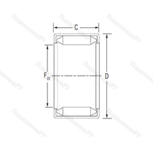 Подшипник игольчатый радиальный B-3624