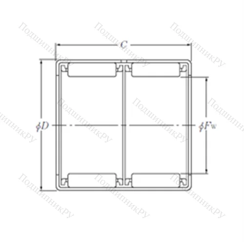 Подшипник игольчатый радиальный HMK 4540ZWD