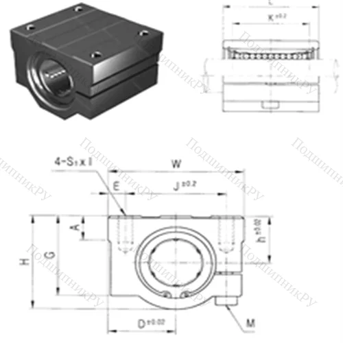 Подшипник шариковый линейный SCJ 40UU