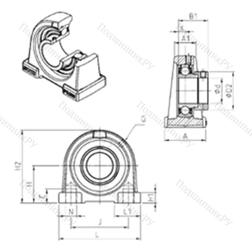 Подшипниковый узел шариковый радиальный ESPA 204
