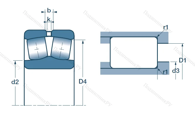 Сферический роликовый подшипник 22218 EAW 33
