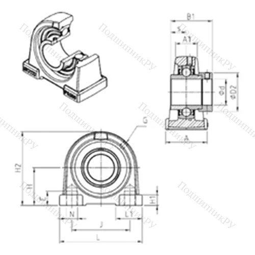 Подшипниковый узел шариковый радиальный EXPA 204