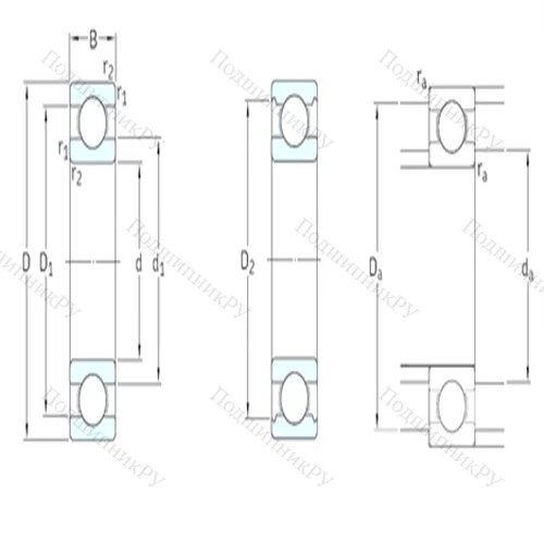 Подшипник шариковый радиальный 6408 от производителя  SKF