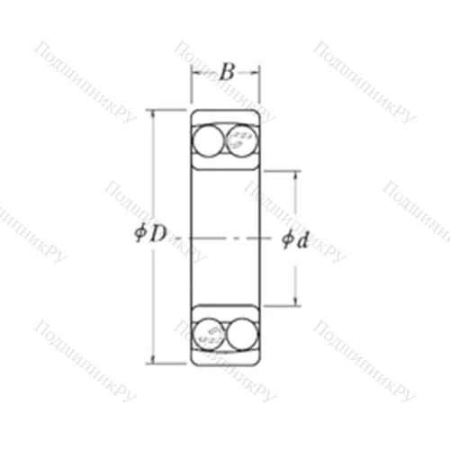 Подшипник шариковый радиальный самоцентрирующийся NMJ 1.7/8