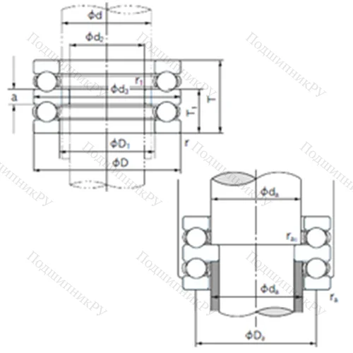 Подшипник шариковый упорный 52226