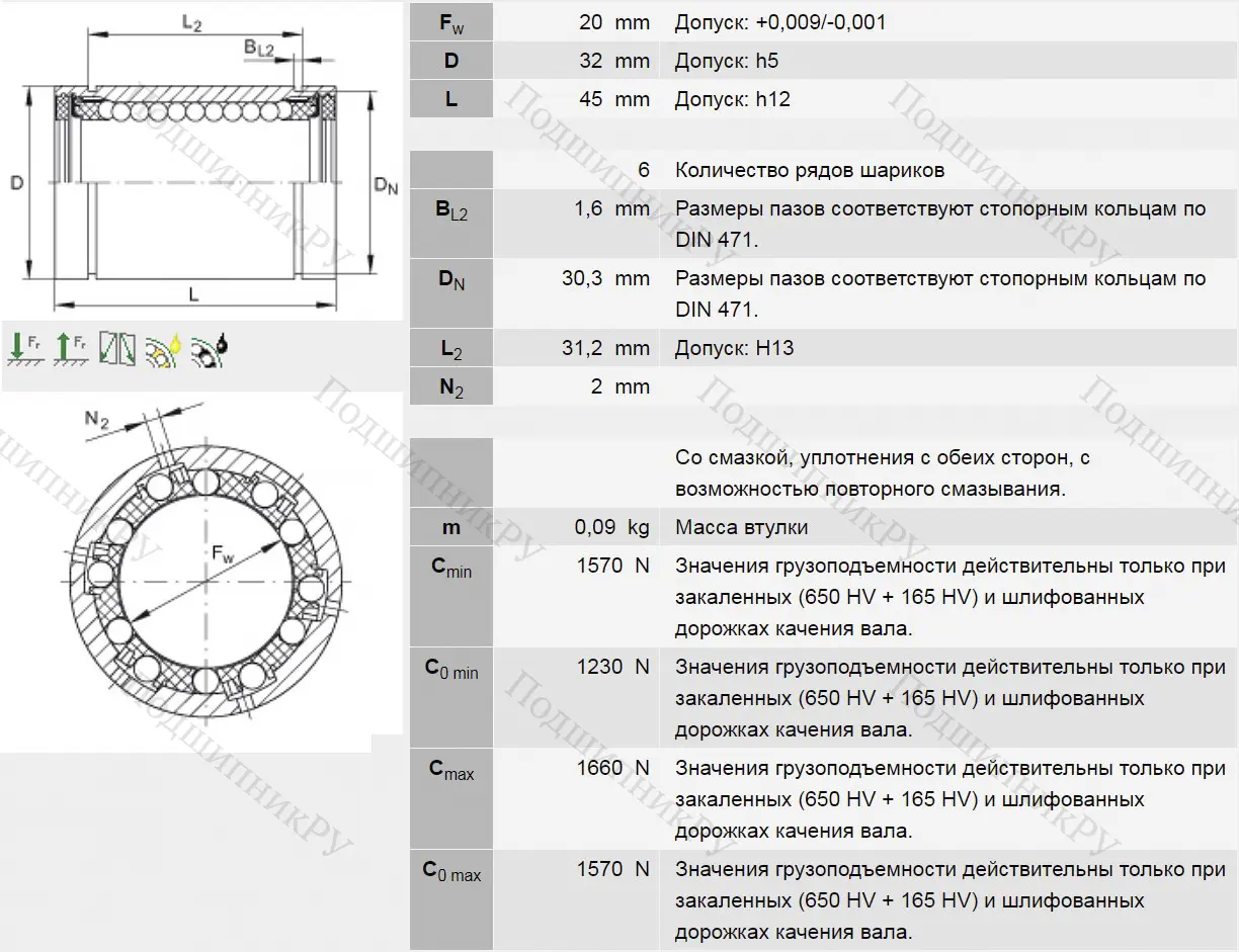 Подшипник KB 20 PP в Нижневартовске
