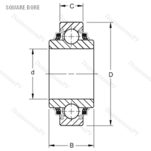 Подшипник шариковый радиальный W 208PP 5