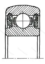 Подшипник  1580208 размер 40x80x20 от производителя  ГПЗ-24