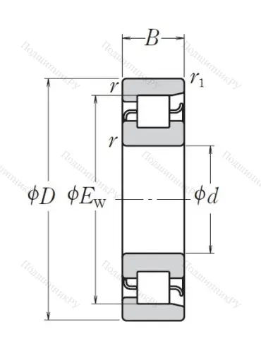 Цилиндрический роликовый подшипник NF 306 W в Нижневартовске