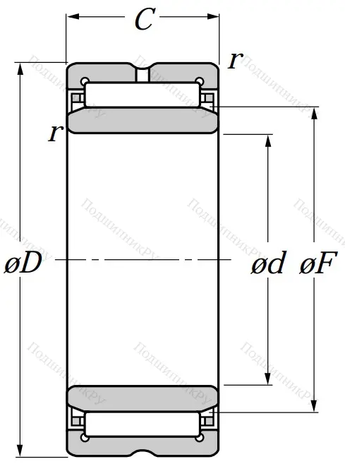 Игольчатый подшипник NA 4915 R