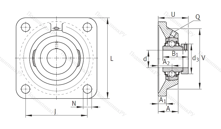 Подшипниковый узел  RCJ 65-214 в Нижневартовске