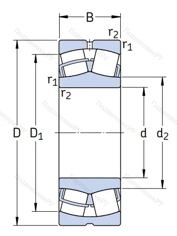 Сферический роликовый подшипник 22205 EAW 33 C 3