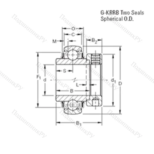 Подшипник шариковый радиальный GE 35KRRB