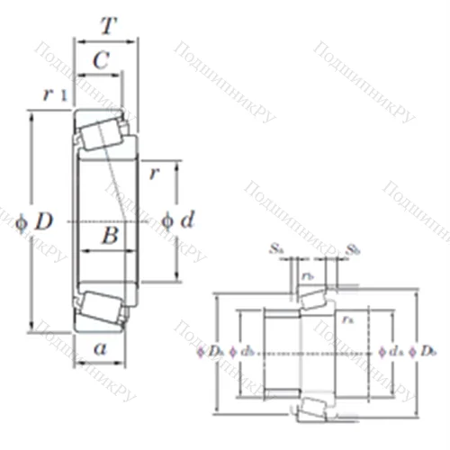Подшипник роликовый радиально-упорный 30202R от производителя  KOYO